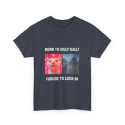 Funny Cat Meme Tank Top - Born to Dilly Dally - Unisex Apparel
