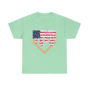 Baseball Drip Ice Cream Boy T-Shirt – Patriotic 4th of July Tee, American Flag Style, Summer Gift, Casual Wear, Fun & Festive Look
