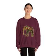 Beautiful Elephant Floral Flower Design Unisex Sweatshirt