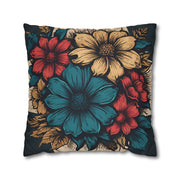 Boho Floral Pillowcase, Decorative Cushion Cover for Home, Cozy Living Room, Gift for Plant Lovers, Home Decor Essentials