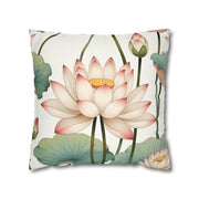 Elegant Floral Pillow Cover - Aesthetic Bedroom Decor - Housewarming Gift