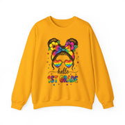 Messy Bun 1st Grade Teacher Sweatshirt Back to School Gift for Her