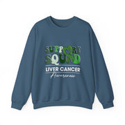 Groovy Support Squad Green Ribbon Liver Cancer Awareness Sweatshirt Unisex Gift