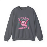 Kawaii Axolotl Sweatshirt for Girls and Kids