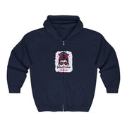 Breast Cancer Awareness Leopard Print Zip Hoodie for Women