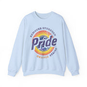 Pride Removes Stubborn Orange Stains Sweatshirt – Funny Retro LGBTQ+ Statement for Pride Month & Protest Style