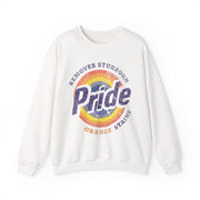 Pride Removes Stubborn Orange Stains Sweatshirt – Funny Retro LGBTQ+ Statement for Pride Month & Protest Style