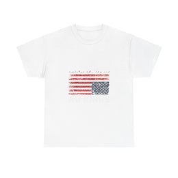 No Kings in America Distress Flag Upside Down We the People T-Shirt - Unisex Apparel
