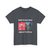Funny Cat Meme Tank Top - Born to Dilly Dally - Unisex Apparel