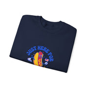 Hot Dog I'm Just Here For The Wieners Funny 4th of July Sweatshirt - Unisex Apparel