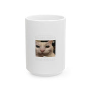 Funny Cat Meme Mug - Smart Fella or Fart Smella - Unisex Gift