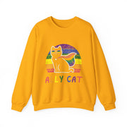 Funny LGBTQ Pride Ally Cat Rainbow Sweatshirt Unisex Gift