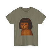 Funny Cat Bob Haircut Girl Meme T-Shirt - Unisex Apparel