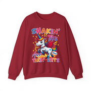 Funny Unicorn Shakin' Tits Takin Shits Adult Humor Sweatshirt Unisex Gift