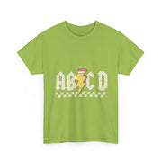 ABCD Rock Graphic T-Shirt – Fun Back to School Tee with Bold Letters for Boys, Girls & Teachers in Class