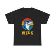 Retro Vintage Shark Fin Week 2025 Shark Lover Ocean Wildlife Unisex T-Shirt