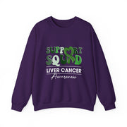 Groovy Support Squad Green Ribbon Liver Cancer Awareness Sweatshirt Unisex Gift