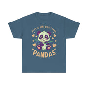 Just a Girl Who Loves Pandas Cute Panda T-Shirt Gift for Her
