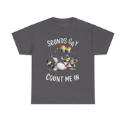 LGBT Ally Raccoon T-Shirt – Funny Pride Tee with Rainbow Flag for Supportive Friends and LGBTQ+ Allies