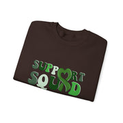 Groovy Support Squad Green Ribbon Liver Cancer Awareness Sweatshirt Unisex Gift