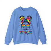 Messy Bun 1st Grade Teacher Sweatshirt Back to School Gift for Her