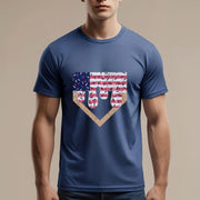 Baseball Drip Ice Cream Boy T-Shirt – Patriotic 4th of July Tee, American Flag Style, Summer Gift, Casual Wear, Fun & Festive Look
