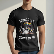 LGBT Ally Raccoon T-Shirt – Funny Pride Tee with Rainbow Flag for Supportive Friends and LGBTQ+ Allies